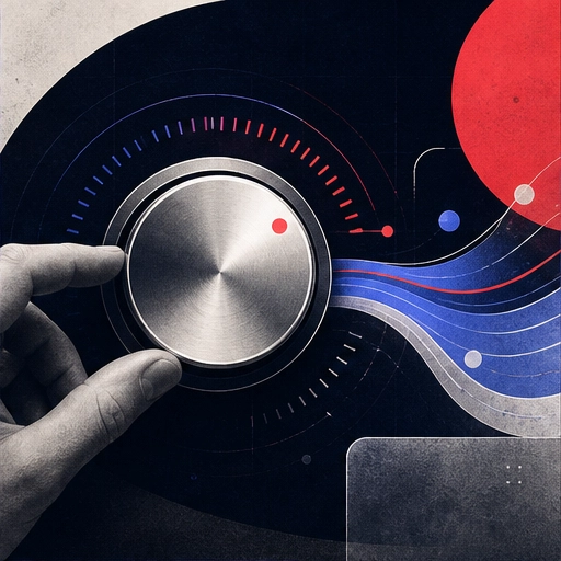 Illustration d’une main ajustant un bouton de réglage symbolisant le budget Google Ads.